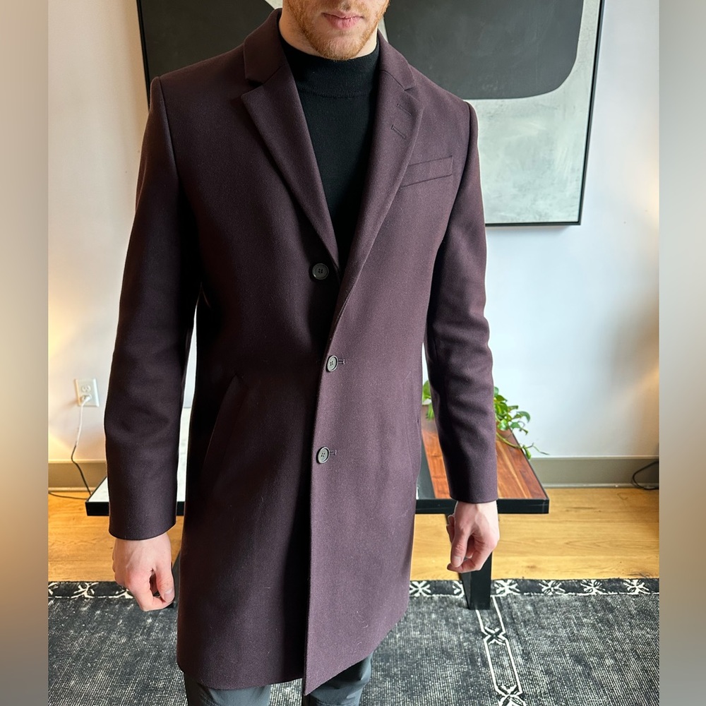 Tiger of Sweden Burgundy Cempsey Coat (Men’s US 38)